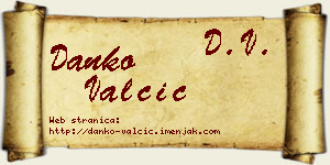 Danko Valčić vizit kartica